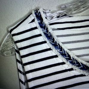 Talbots Striped Nautical Shift Dress- Round Neck Sleeveless- Size 8